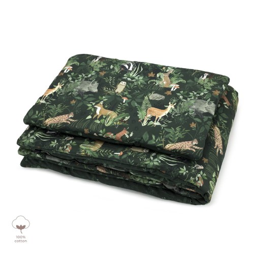 Bawełniana pościel do łóżeczka z wypełnieniem 100x135 – Woodland