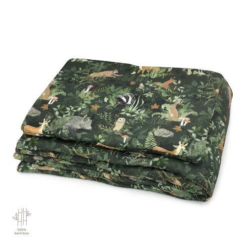 Bambusowa pościel do łóżeczka z wypełnieniem 100x135 cm – Woodland