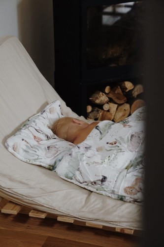 Bambusowa pościel do łóżeczka z wypełnieniem 100x135 cm - Sawanna