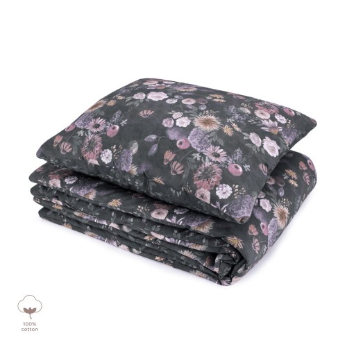 Bawełniana pościel dziecięca z wypełnieniem 120x170 cm – Mystery of Flowers