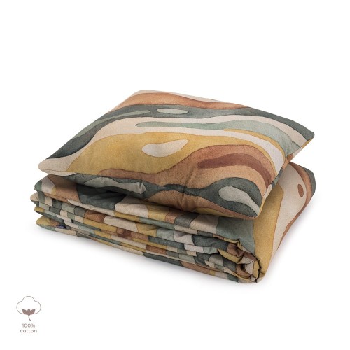 Bawełniana pościel dziecięca z wypełnieniem 120x170 cm - Rainbow Mountain