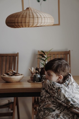 Bambusowa pościel dziecięca z wypełnieniem dla przedszkolaka 120x170 cm – Ornithology