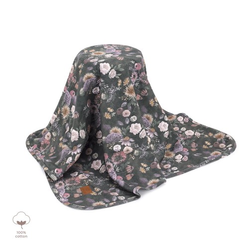 Bawełniany kocyk dziecięcy 70x90 cm – Mystery of Flowers