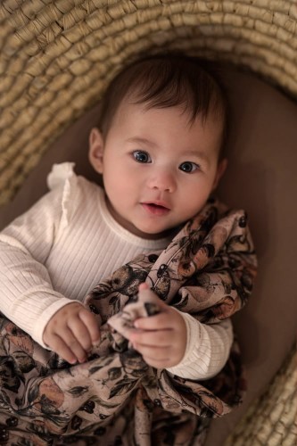 Bawełniany kocyk dziecięcy 70x90 cm – Berry Mousse