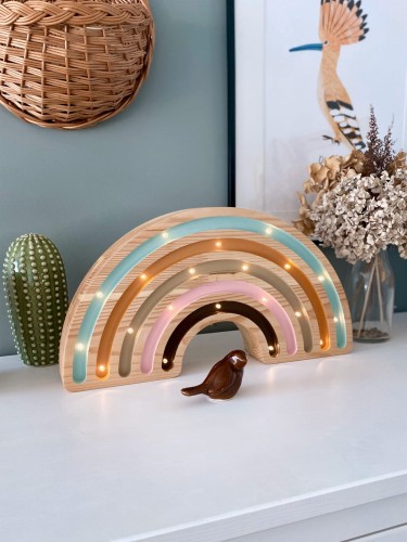 Lampka nocna do dziecięcego pokoju Tęcza - drewno