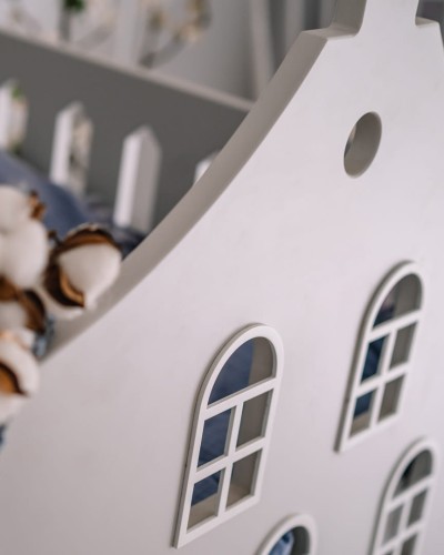 Łóżeczko Niemowlęce Kamieniczka 120 x 60 cm pastelowe