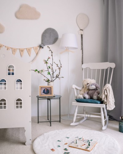 Łóżeczko Niemowlęce Kamieniczka 120 x 60 cm - pastelowe kolory, designerskie