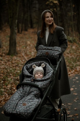 Zimowy śpiworek do wózka / spacerówki z wodoodpornej tkaniny Mont Blanc – Habanera