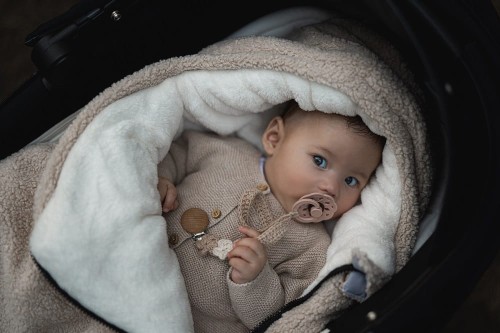 Zimowy śpiworek niemowlęcy do wózka Alpaka dla dzieci od 0 do 12 miesięcy – Ivory