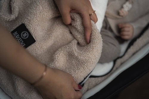 Zimowy śpiworek niemowlęcy do wózka Alpaka dla dzieci od 0 do 12 miesięcy – Ivory