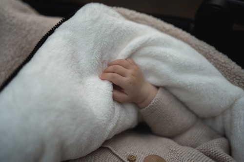 Zimowy śpiworek niemowlęcy do wózka Alpaka dla dzieci od 0 do 12 miesięcy – Ivory