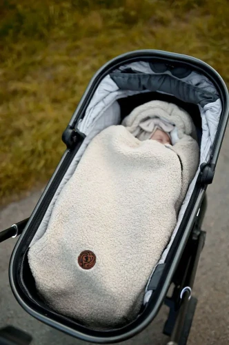 Zimowy śpiworek niemowlęcy do wózka Alpaka dla dzieci od 0 do 12 miesięcy – Ivory
