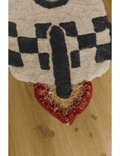 Bawełniany dywan dziecięcy do prania w pralce Rakieta - 85x135cm