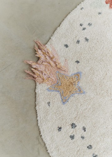 Bawełniany dywan dziecięcy do prania w pralce Interstellar Journey - Ø 140 cm