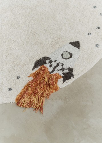 Bawełniany dywan dziecięcy do prania w pralce Interstellar Journey - Ø 140 cm