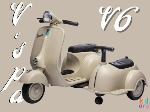 Dziecięcy skuter Vespa / pojazd elektryczny trójkołowy - beżowy