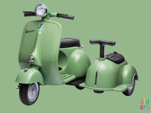Dziecięcy skuter Vespa / pojazd elektryczny trójkołowy - zielony