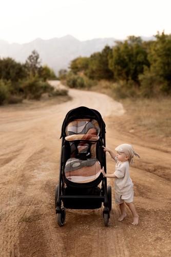 Bambusowa wkładka do wózka / spacerówki z oddychającą siatką – Rainbow Mountain