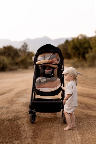 Bambusowa wkładka do wózka / spacerówki z oddychającą siatką – Rainbow Mountain
