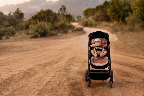 Bambusowa wkładka do wózka / spacerówki z oddychającą siatką – Rainbow Mountain
