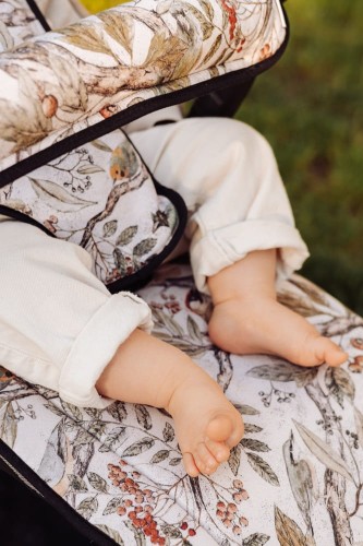 Bambusowa wkładka do wózka / spacerówki z oddychającą siatką – Ornithology