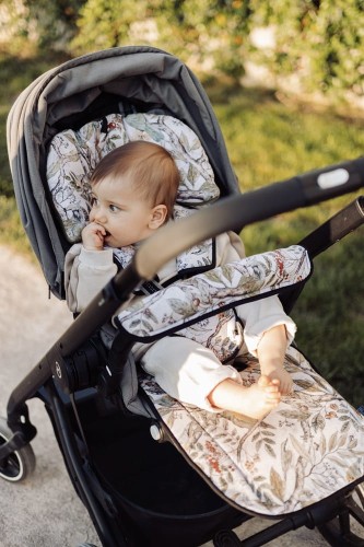 Bambusowa wkładka do wózka / spacerówki z oddychającą siatką – Ornithology