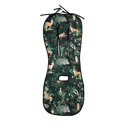 Bambusowa wkładka do wózka / spacerówki z oddychającą siatką – Woodland