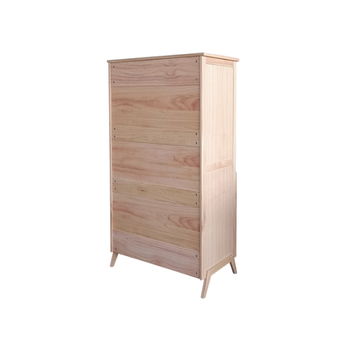 Szafa drewniana Marélia Bois z naturalnym rattanem