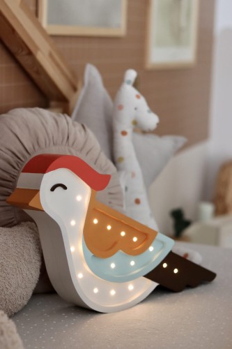 Lampka nocna do dziecięcego pokoiku Błękitna Jemiołuszka