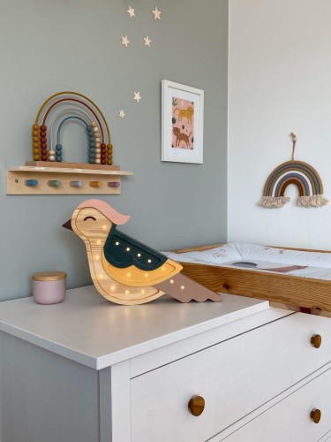 Lampka nocna dla dzieci Drewniana Jemiołuszka