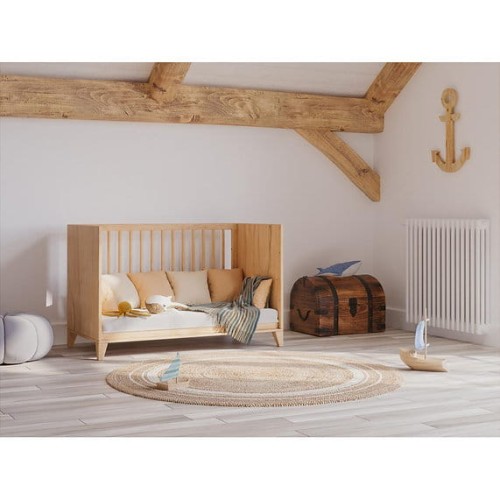 Zestaw drewnianych mebli do pokoju dziecięcego Naia Bois Naturele - łóżeczko 60x120cm