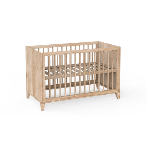 Zestaw drewnianych mebli do pokoju dziecięcego Naia Bois Naturele - łóżeczko 60x120cm