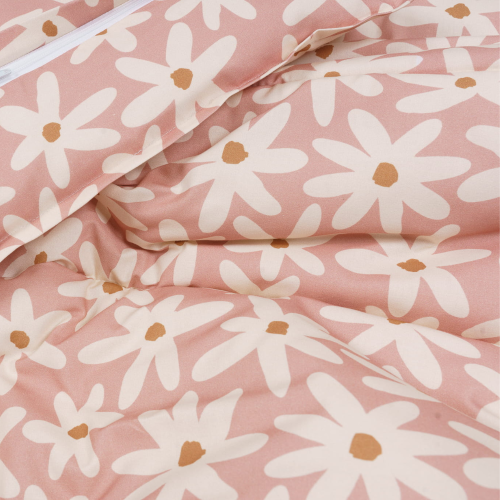 Dziecięca pościel z wypełnieniem w stokrotki - 80x100cm