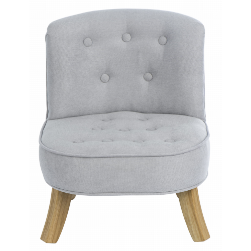 Fotelik dla dziecka Welurowy Dymna Szarość