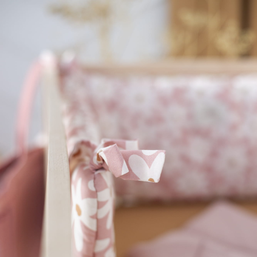 Ochraniacz do łóżeczka 60x120 cm w stokrotki