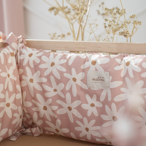 Ochraniacz do łóżeczka 60x120 cm w stokrotki