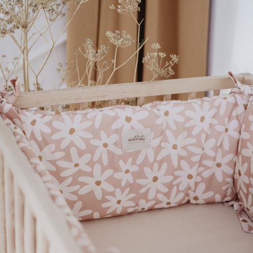 Ochraniacz do łóżeczka 60x120 cm w stokrotki