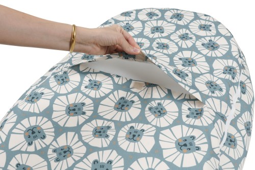 Kokon niemowlęcy w niebieskie lwy