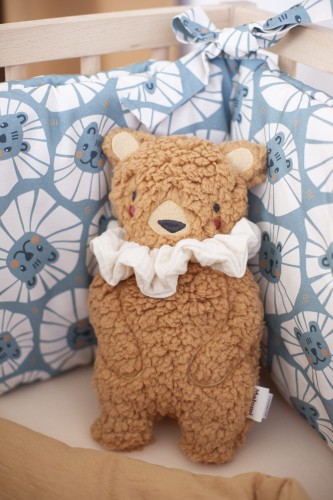 Ochraniacz do łóżeczka 60x120 cm w niebieskie lwy