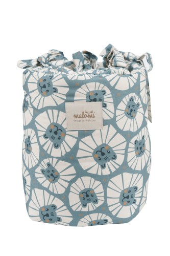 Ochraniacz do łóżeczka 70x140 cm w niebieskie lwy