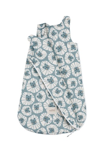 Śpiworek do spania dla niemowląt w niebieskie lwy - dla dzieci 0-12 miesięcy