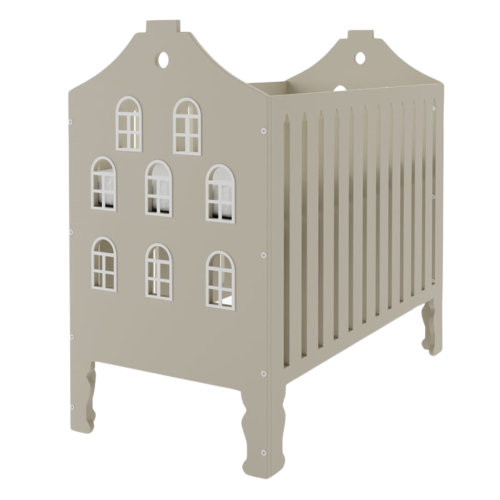 Łóżeczko Niemowlęce Kamieniczka 120 x 60 cm - beżowe
