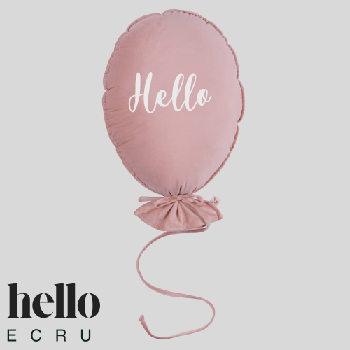 Dekoracyjny balon z miękkiego velvetu - 40 x 50 cm - pudrowy róż