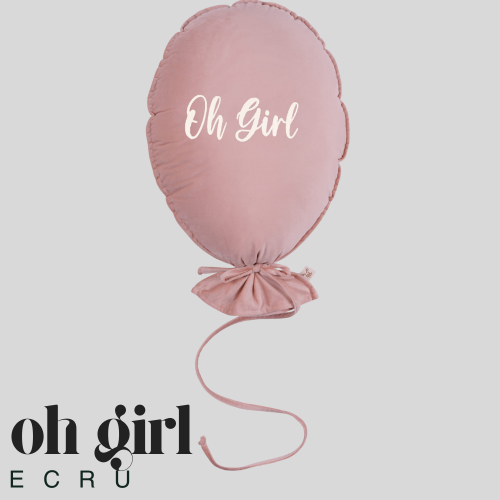 Dekoracyjny balon z miękkiego velvetu - 40 x 50 cm - pudrowy róż