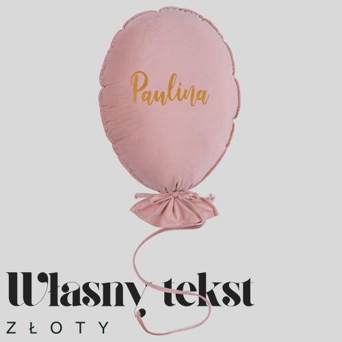 Dekoracyjny balon z miękkiego velvetu - 40 x 50 cm - pudrowy róż
