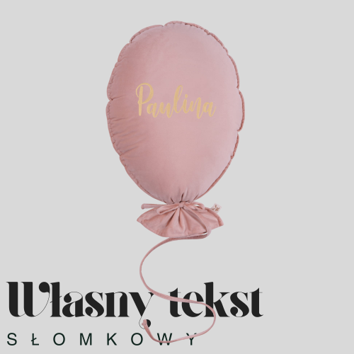 Dekoracyjny balon z miękkiego velvetu - 40 x 50 cm - pudrowy róż