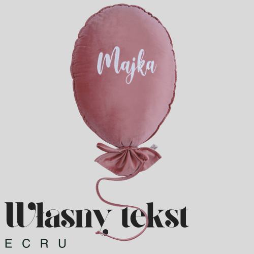 Dekoracyjny balon z miękkiego velvetu - 40 x 50 cm - ciemny róż