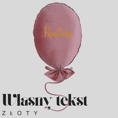 Dekoracyjny balon z miękkiego velvetu - 40 x 50 cm - ciemny róż