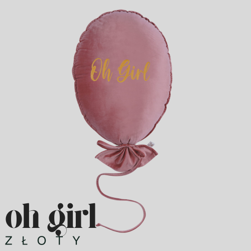 Dekoracyjny balon z miękkiego velvetu - 40 x 50 cm - ciemny róż