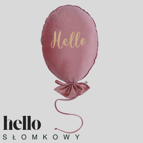 Dekoracyjny balon z miękkiego velvetu - 40 x 50 cm - ciemny róż